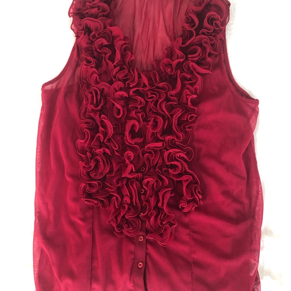 Apt 9 Large very feminine and sexy red blouse